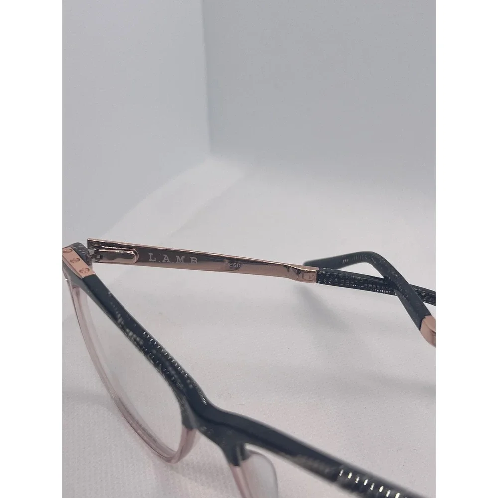 L.A.M.B. LA119 Black & Rose‎ Gold Eyeglasses Frames Designer Eyewear